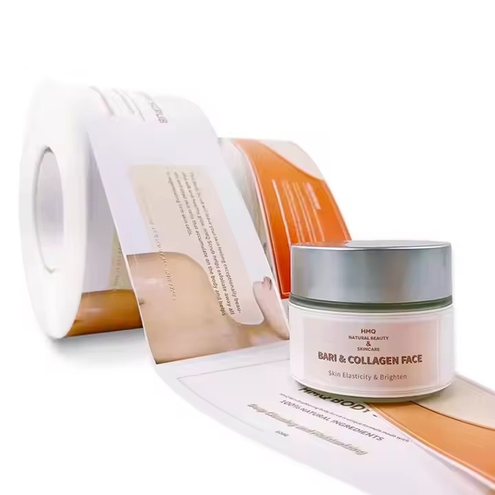 Luxury Skincare Jars - Custom Luxury Vinyl Labels｜Waterproof Logo Printing｜Roll