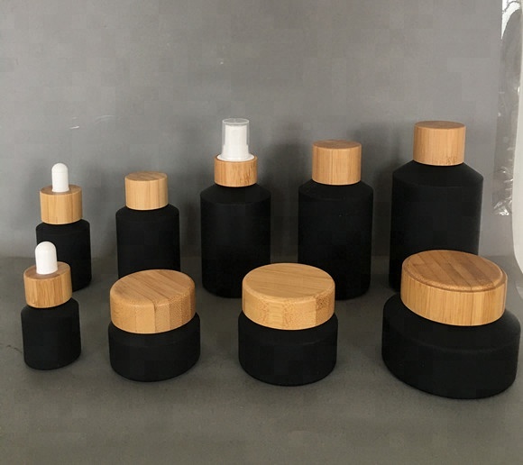Luxury Skincare Jars - 60pcs 120ml black matte glass cream