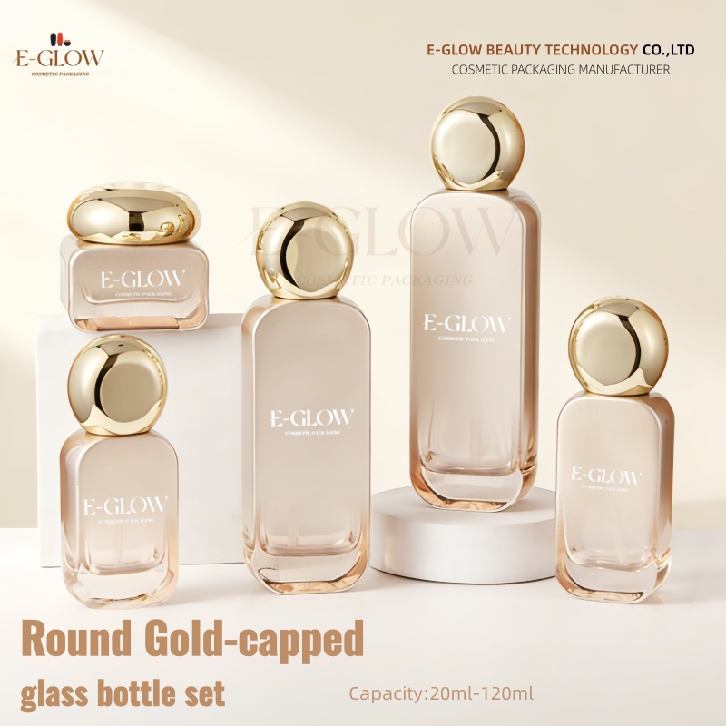 Luxury Skincare Jars - 【Logo Custom】1Pcs Gradient Orange Bottle Set