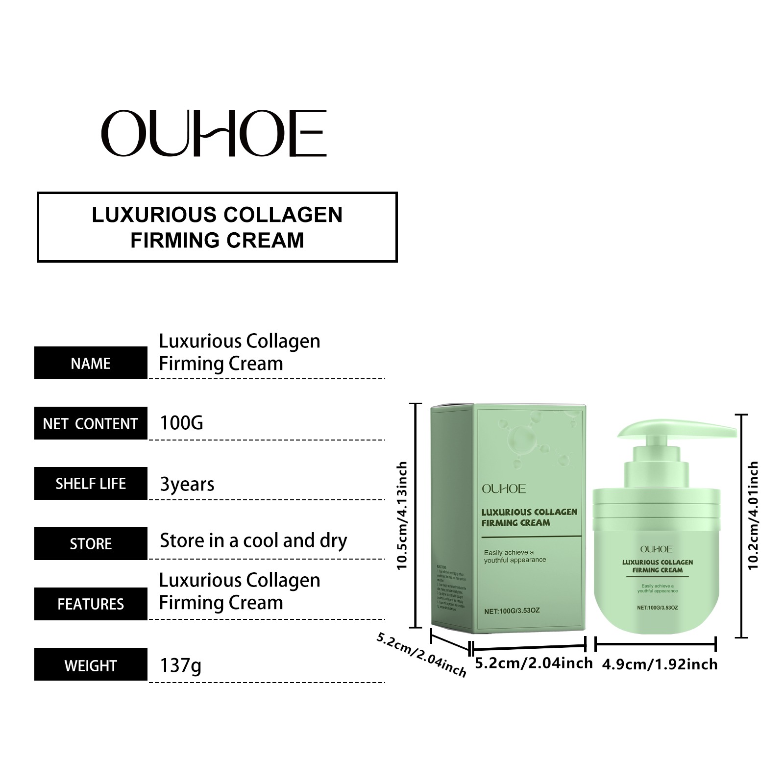100g Collagen Peptide Cream Tr - Luxury Skincare Jars 评论和价格