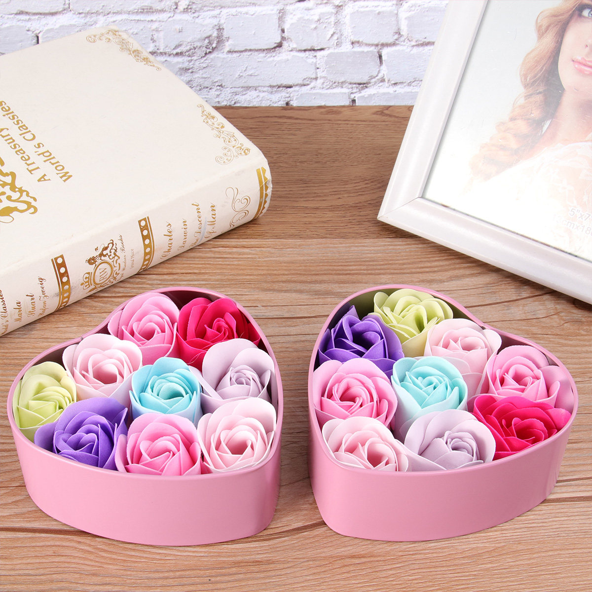 Rose Soap Flower Soap Set in E - Luxury Rose Skincare 评论和价格