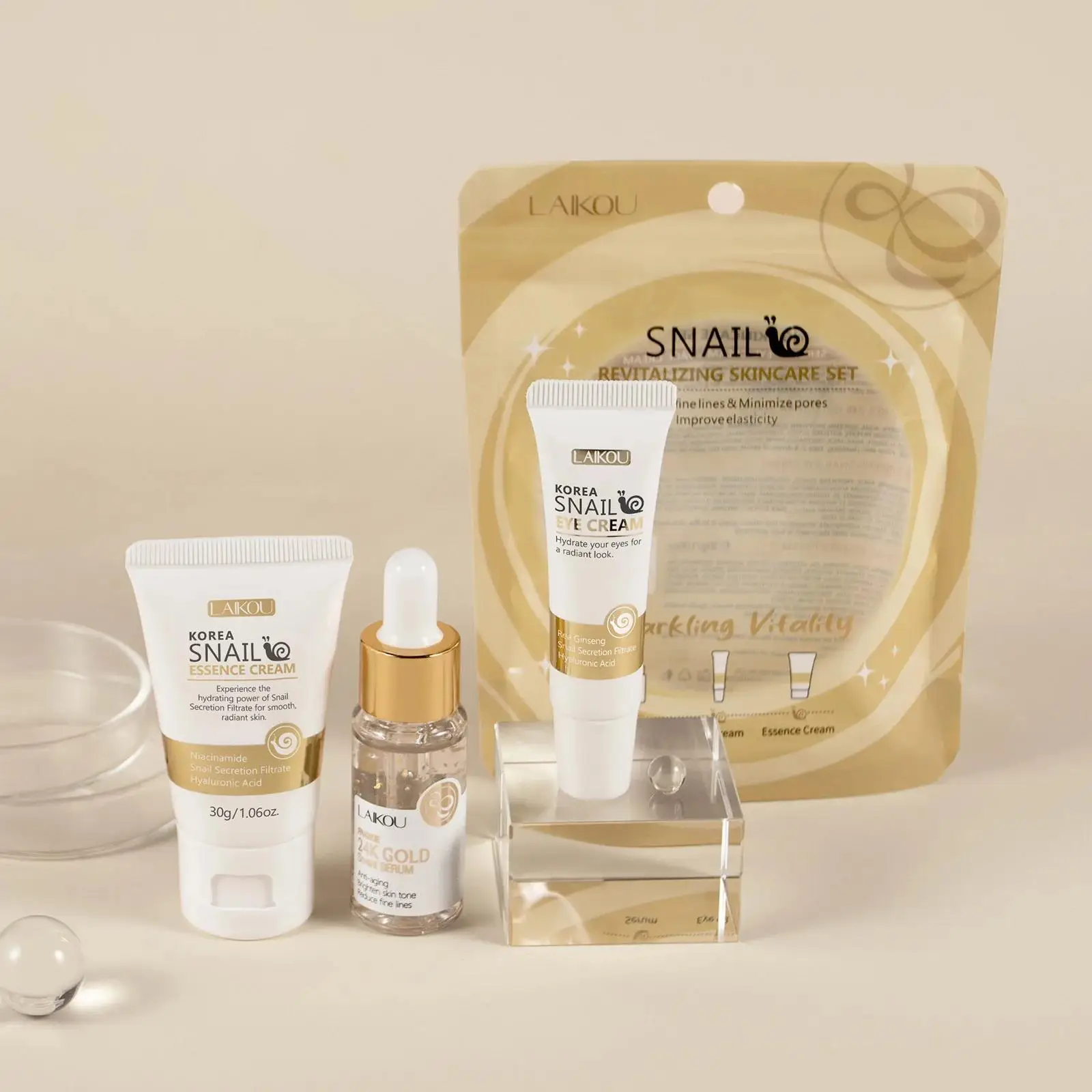 24K Gold Snail Repair Serum Ey - Luxury Skincare Serum 评论和价格