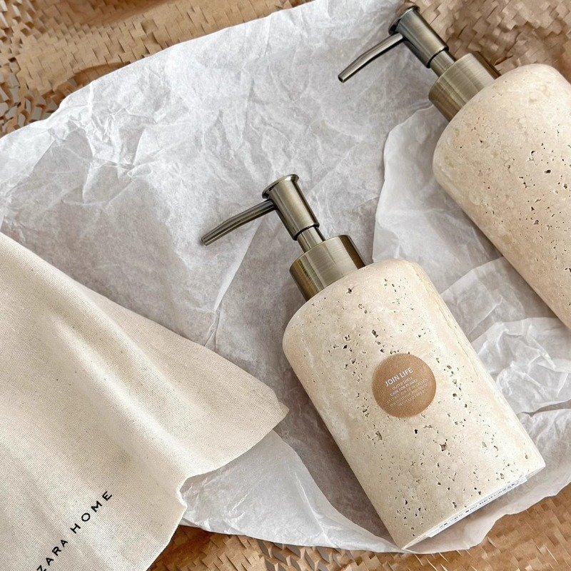 Natural Stone Lotion Dispenser - Luxury Skincare Jars 评论和价格